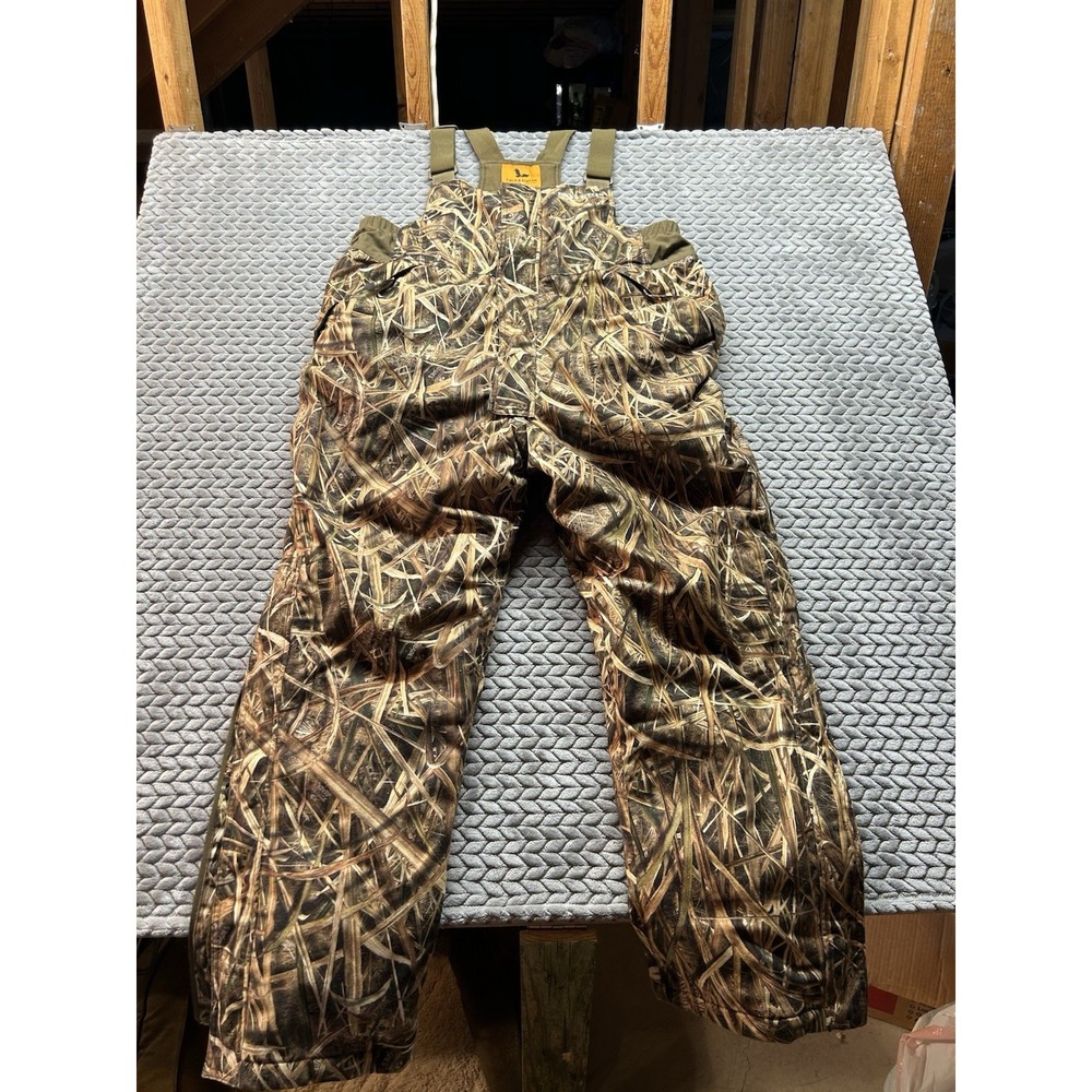 Field & Stream Hunting Bib Overalls Mens L Camo Insulated Waterproof